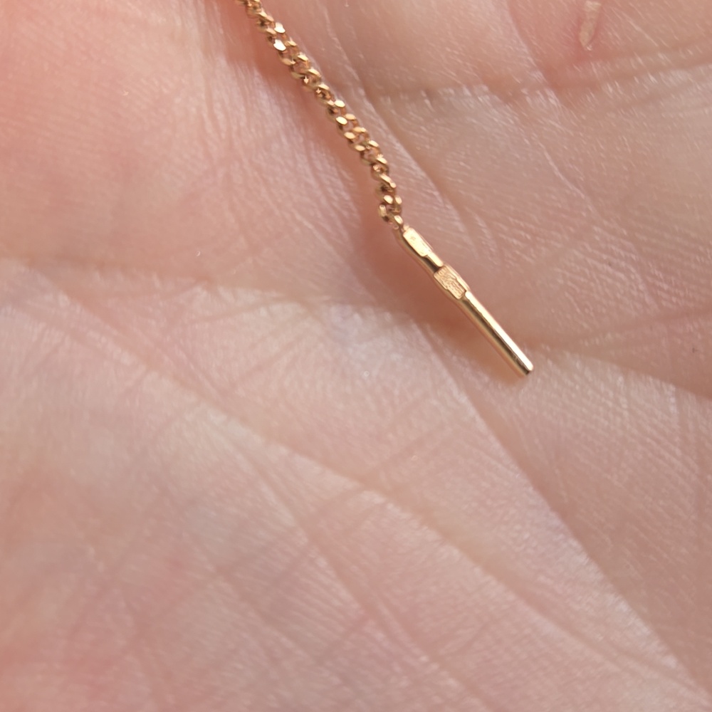 Minimalist Gold Threader Drops - Picture 5 of 6